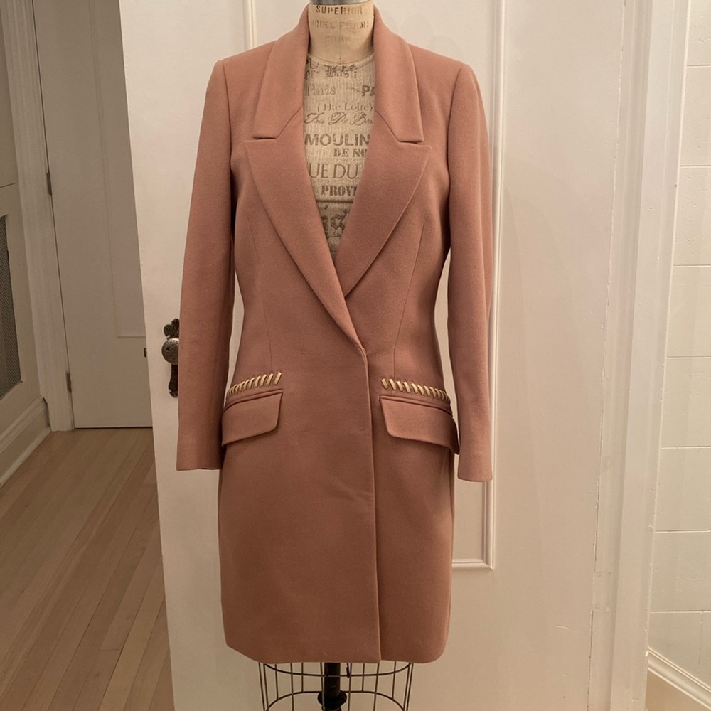 REDUCED! Tod’s cachemire blend, winter/fall coat/trench,leather trims! Size 40